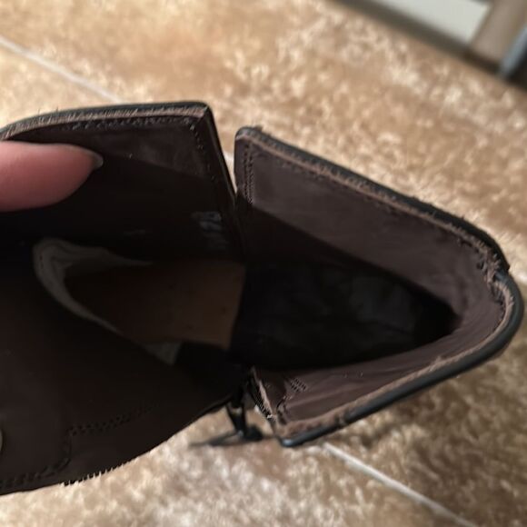 Two-tone color, beautiful genuine leather boots in perfect condition - Picture 4 of 13